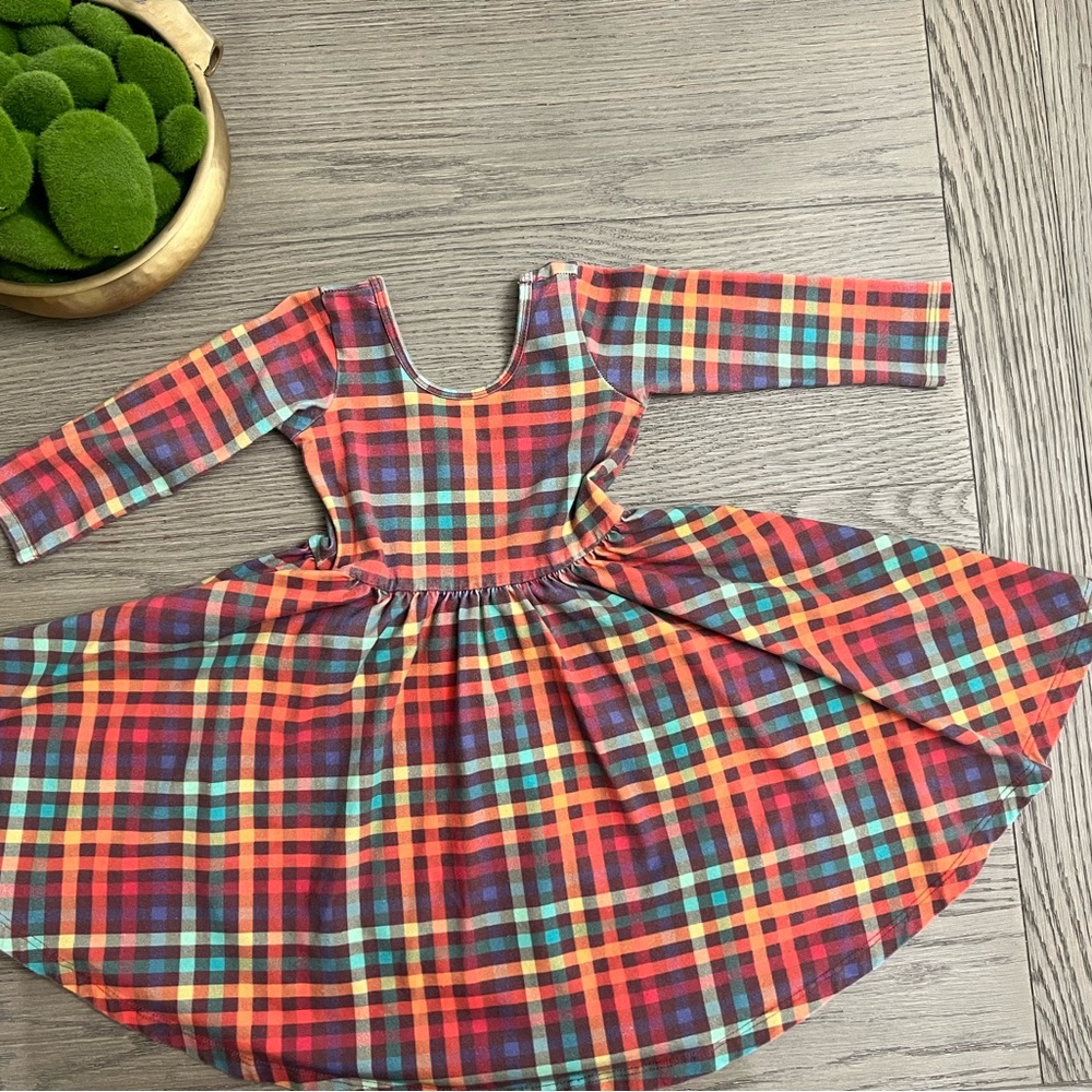 Fall Plaid Long Sleeve Alice + Ames 4T Dress